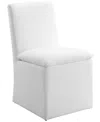 Abbyson Living 36" Wood Mara Stain-resistant Fabric Dining Chair In White