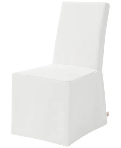 Abbyson Living 39" 2-pc. Wood Mindy Sunbrella Slipcover Dining Chair In White