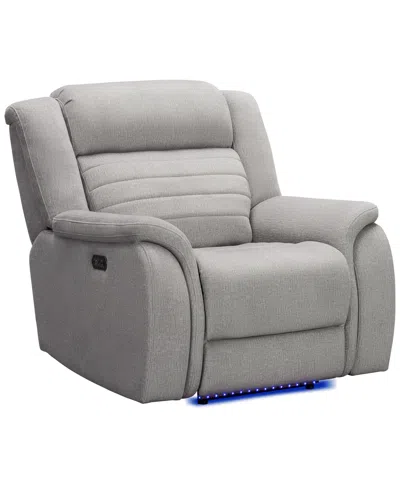 Abbyson Living 40" Power Fabric Reclining Chair In Gray