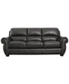 ABBYSON LIVING ARTHER 85" LEATHER TRADITIONAL SOFA