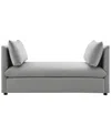 Abbyson Living Becca 28.5" Wood Upholstered Daybed In Gray