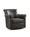 Abbyson Living Berowne 33" Swivel Chair In Gray