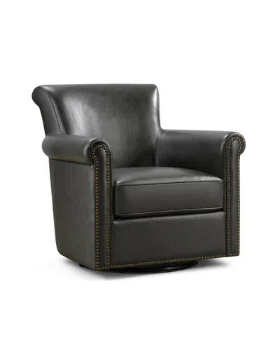 Abbyson Living Berowne 33" Swivel Chair In Gray