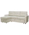 Abbyson Living Closeout!  83" Fabric Storage Sofa Bed In Cream