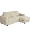 Abbyson Living Elizabeth 85" Stain-resistant Fabric Reversible Sofa Chaise Sectional In Sand