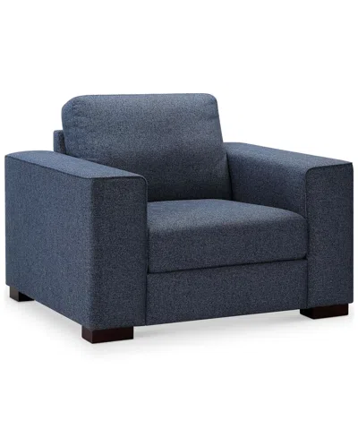 Abbyson Living Emmeline 44" Fabric Chair In Blue