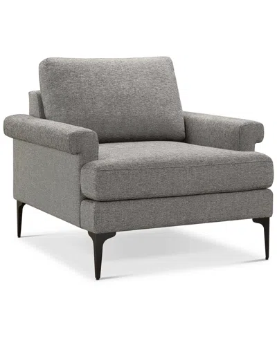 Abbyson Living Evella 36.5" Fabric Chair In Gray