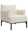 Abbyson Living Gatsby 30" Fabric Accent Chair In Ivory