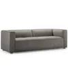 Abbyson Living Matteo 94.5" Nubuck Leather Sofa In Gray