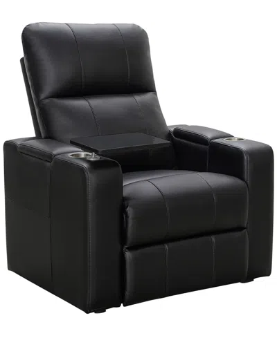 Abbyson Living Rider 36" Power Theater Recliner With 1 Table In Black