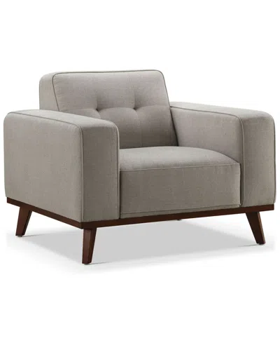 Abbyson Living Vicenza 42" Mid-century Upholstered Chair In Gray