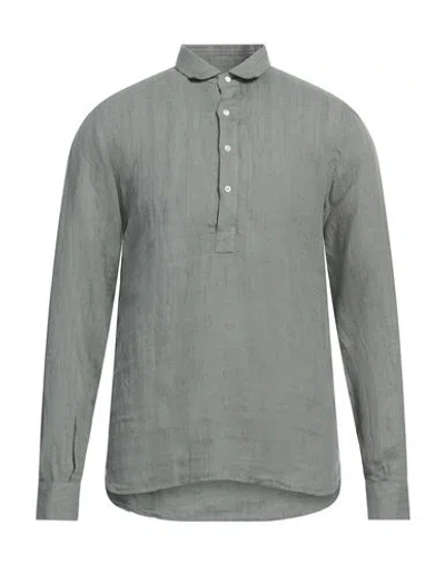 A.b.c.l. A. B.c. L. Man Shirt Sage Green Size M Linen