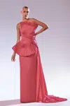 Abdo Aoude Couture Strapless Taffeta Gown