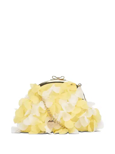 Abel & Lula Kids' 3d Flowers Shoulder Bag In Yellow