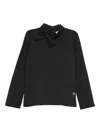 Abel & Lula Bow-detail Long-sleeve Top In Black