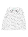 Abel & Lula Bow-pattern Shirt In White