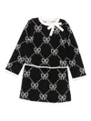 Abel & Lula Bow-pattern Tracksuit (set Of Two) In Black
