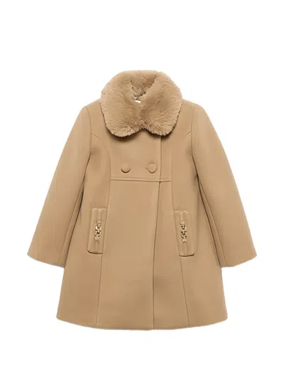 Abel & Lula Double-breasted Coat In Brown