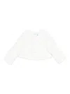 Abel & Lula Faux-fur Flower-embellished Jacket In White