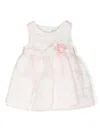 Abel & Lula Floral-appliqué Belted Dress In Pink