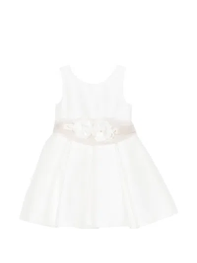 Abel & Lula Kids' Floral Belted Dress In White