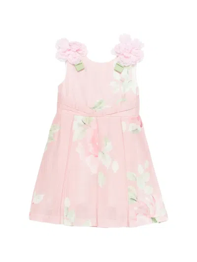 Abel & Lula Kids' Floral Flower Dress In Pink