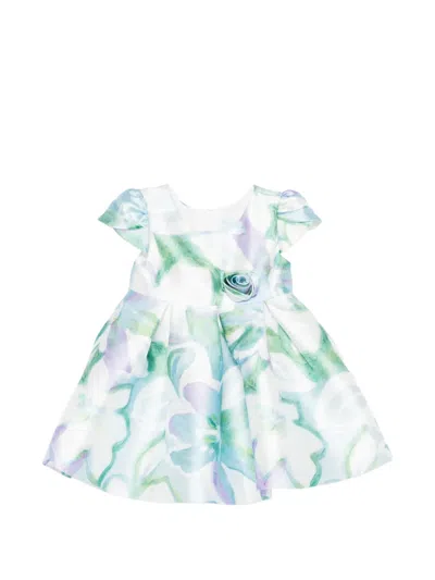 Abel & Lula Babies' Floral Rosette Dress In White