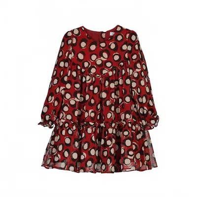 Abel & Lula Kids' Girl's Bambula Printed Dress In Red Multi