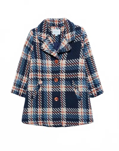 Abel & Lula Kids' Girl's Plaid Wool Coat In Multi