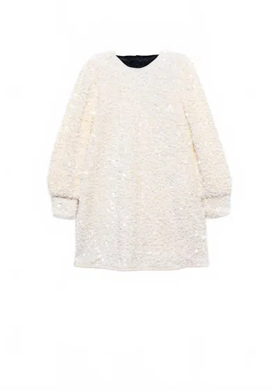 Abel & Lula Kids' Girl Sequin Dress In Cream In Neutral