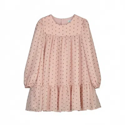 Abel & Lula Kids' Girl's Sparkle Dot Dress In Rose In Multi