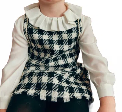 Abel & Lula Kids' Girls Pinafore Dress In Black