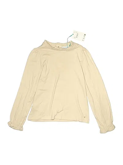 Abel & Lula Kids' Long Sleeve Top Tan Keyhole Neckline Tops