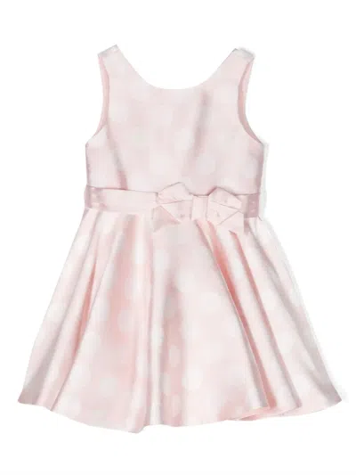 Abel & Lula Kids' Polka-dot Satin Dress In Pink