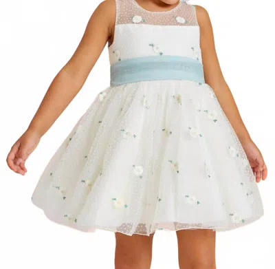 Abel & Lula Kids' Toddlers Daisy Dress In Cream/green In White