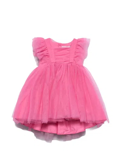 Abel & Lula Babies' Tulle Ruffled Dress In Pink