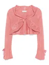 Abel & Lula Bell-sleeve Cardigan In Pink