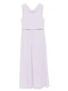 Abel & Lula Belted Jumpsuit In Purple