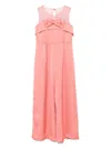 Abel & Lula Bow-detail Jumpsuit In Pink