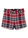 Abel & Lula Check-pattern Shorts In Blue