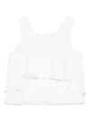 Abel & Lula Draped Blouse In White