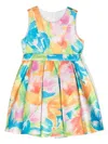 Abel & Lula Floral-print Sleeveless Dress In 橘色