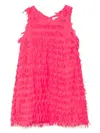 Abel & Lula Fringed Dress In Pink