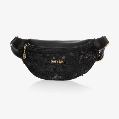 Abel & Lula Babies' Girls Black Sequin Belt Bag (22cm)