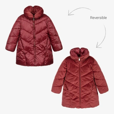 Abel & Lula Kids' Girls Pink Reversible Coat