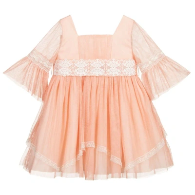 Abel & Lula Kids' Girls Pink Tulle & Lace Dress
