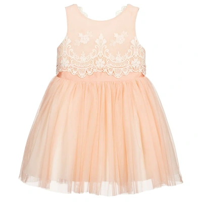 Abel & Lula Kids' Girls Pink Tulle & Lace Dress1