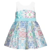 ABEL & LULA GIRLS WHITE & BLUE DRESS