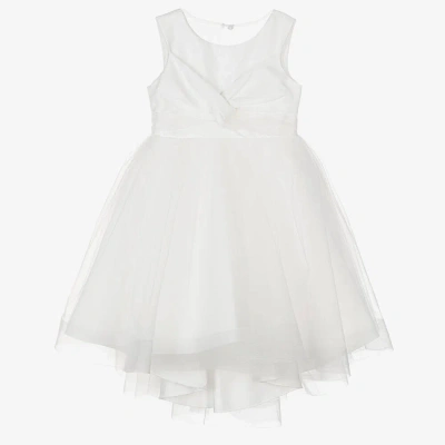 Abel & Lula Kids' Girls White Tulle Waterfall Dress