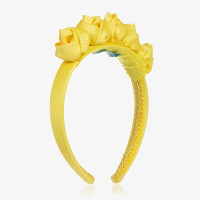 Abel & Lula Kids' Girls Yellow Flower Hairband